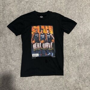Black Graphic Miami Heat Slam Magazine T-Shirt